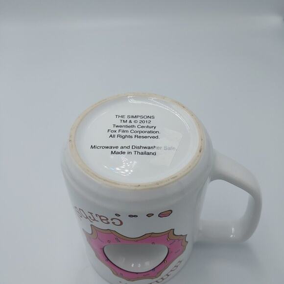Homer Simpson Donut Hole Mug 2012 Universal Studios The Simpsons - Picture 3 of 3